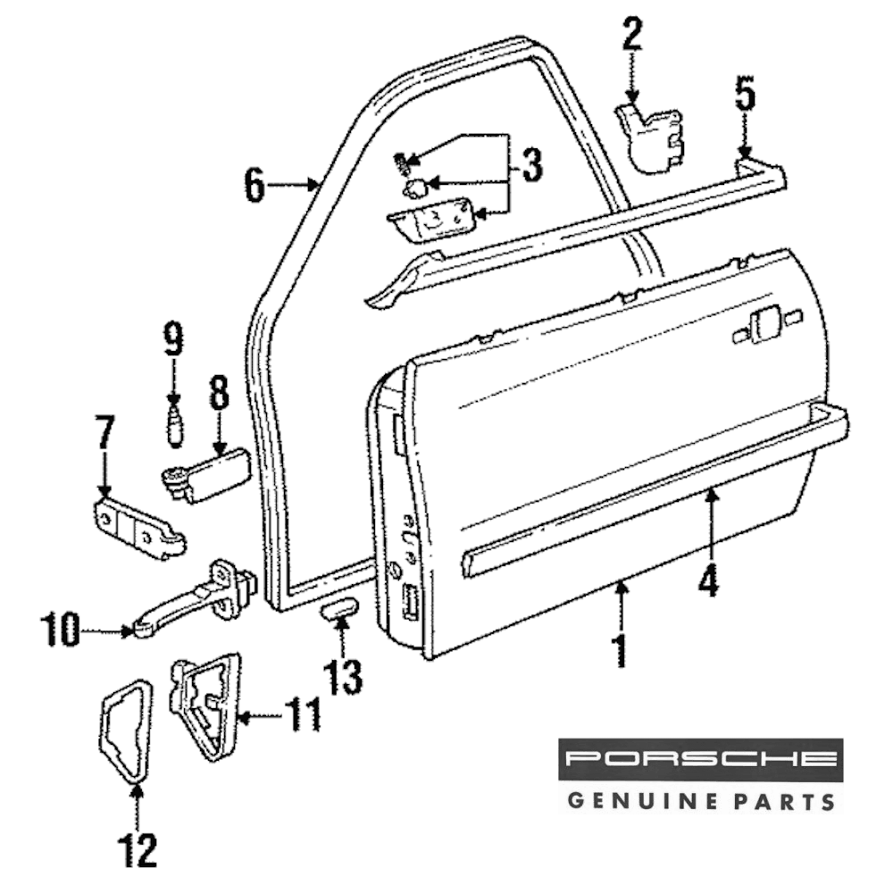 パーツ list3939 Door Seal Passenger Side 94153709210 – 944Store